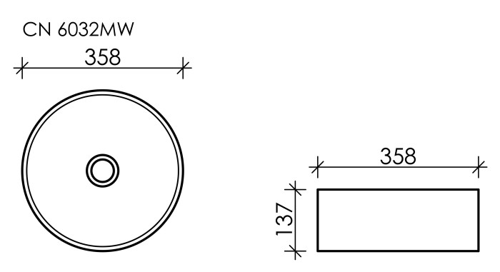 Накладная раковина Ceramicanova Element, белый арт. CN6032MW