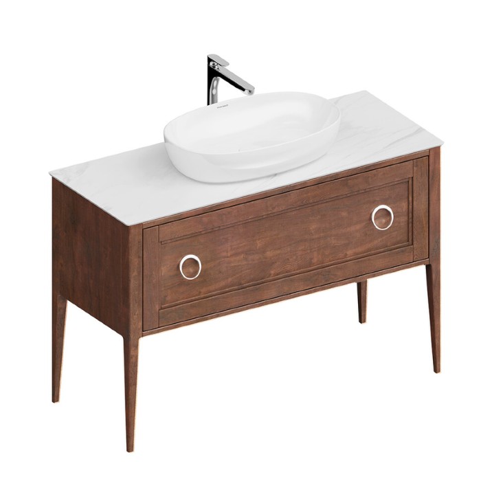 Тумба напольная 1+1 ящик 120см, Plaza classic Kerama Marazzi, коричневый - PL.CN.120.1+1\NUT.M
