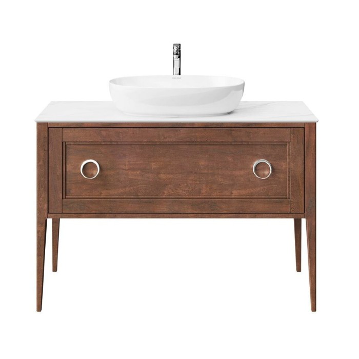 Тумба напольная 1+1 ящик 120см, Plaza classic Kerama Marazzi, коричневый - PL.CN.120.1+1\NUT.M