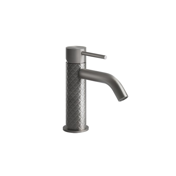 Смеситель для раковины, без донного клапана, Gessi Intreccio, шлифованная сталь арт. 54102#239
