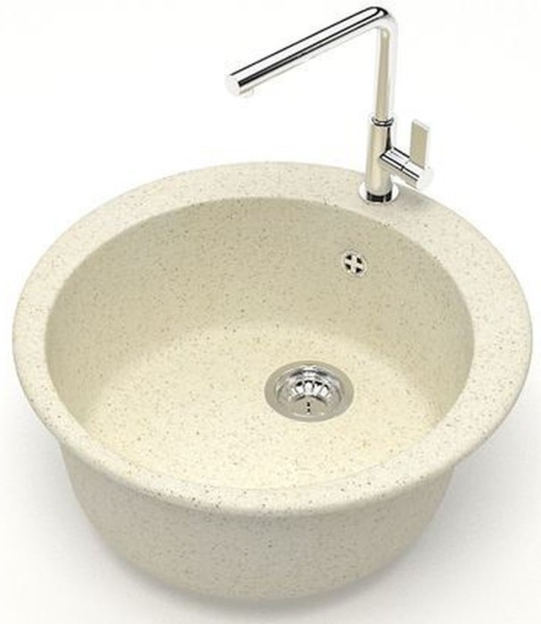 Кухонная мойка Vital 507x507x200 искусственный мрамор, Бежевый, Azario Vital - CS00078344