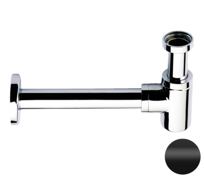Сифон 1”1/4 черный матовый, Remer, 958BNO