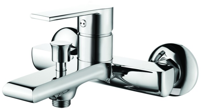 Смеситель для ванны с ручным душем, керамический картридж, хром, Azario FARO арт. AZ-PS23459C