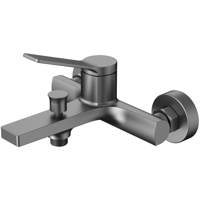 Смеситель для ванны и душа с ручным душем, керамический картридж, графит, Azario VISE арт. AZ-VSA238330AJ