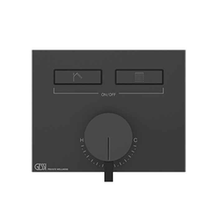Смеситель для душа, с включением до 2 источников одновременно, Gessi Hi Fi, black metal brushed pvd арт. 63079#707