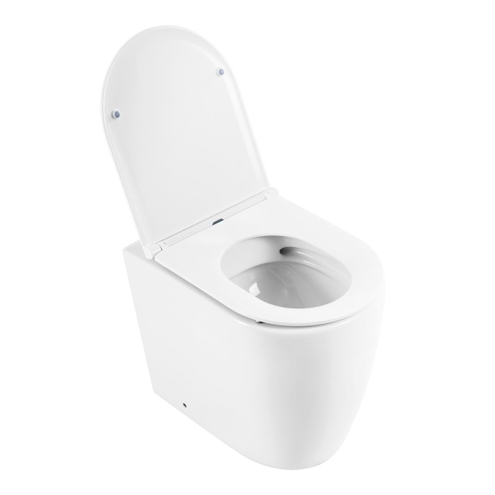 Пристенный унитаз, безободковый, BelBagno, белый глянцевый, MARINO арт. BB105CBR/BB870SC