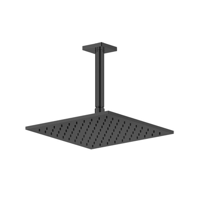 Потолочная душевая головка шарнирная 250x250 мм на 1/2", Gessi Rilievo, nero xl арт. 59155#299