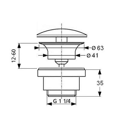 Донный клапан, цвет белый, Scarabeo  - 10010/C CR WHITE