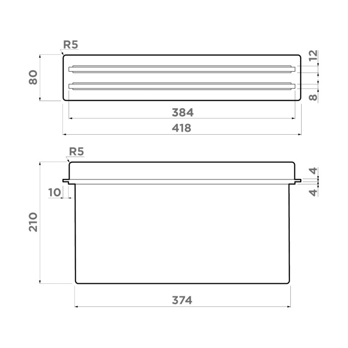 Держатель для досок Omoikiri FP-05-GB, 4999131 цвет: серый