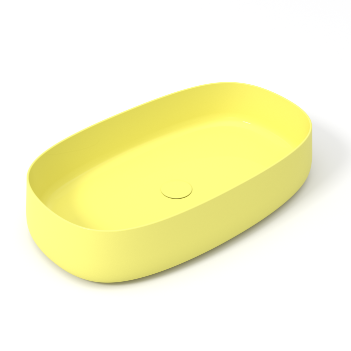 Накладная раковина 70x42x15 см, Olympia ceramica Wave, желтый глянцевый арт. WAV42RE70030