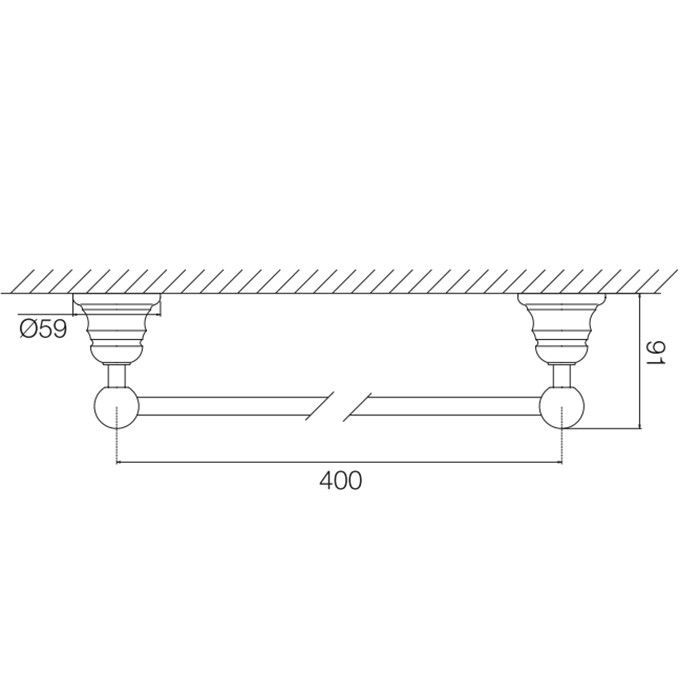 Fima Carlo Frattini Полотенцедержатель 40см., подвесной, Accessori, F6060/40OR цвет: золото