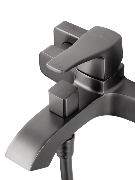Смеситель для ванны с душем, Wonzon & Woghand Flex, WW-88037072-BGM цвет: графит