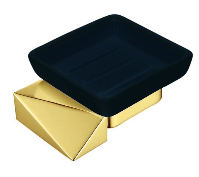 Настенная мыльница gold/black, Boheme New venturo - 10313-G-B