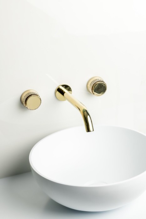 Смеситель из стены на 3 отв. Gold, Boheme Aura - 152-2-G-A