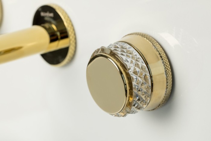 Смеситель из стены на 3 отв. Gold, Boheme Aura - 152-2-G-A