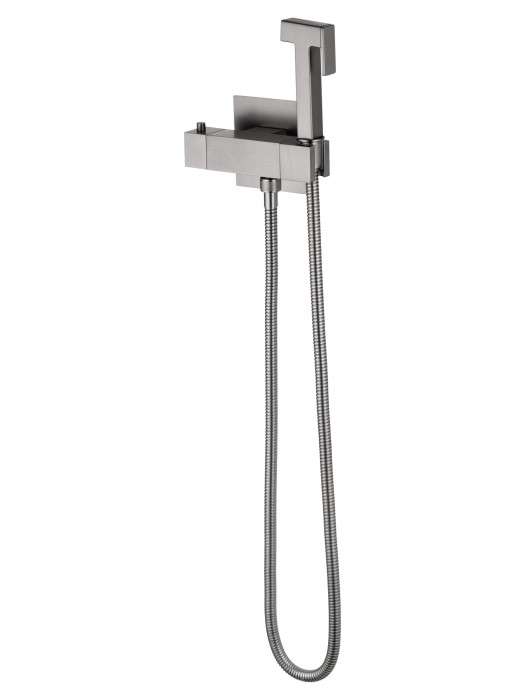 Смеситель с гигиеническим душем и термостатом встраиваемый, Wonzon &amp; Woghand, WW-88819903-BGM цвет: графит