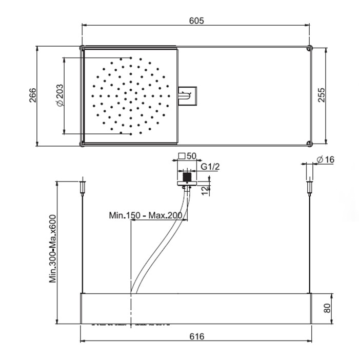 Fima Carlo Frattini Верхний душ Moove потолочного монтажа в белой матовой раме, передвижной модуль подачи воды, Wellness, F2993BCR цвет: хром
