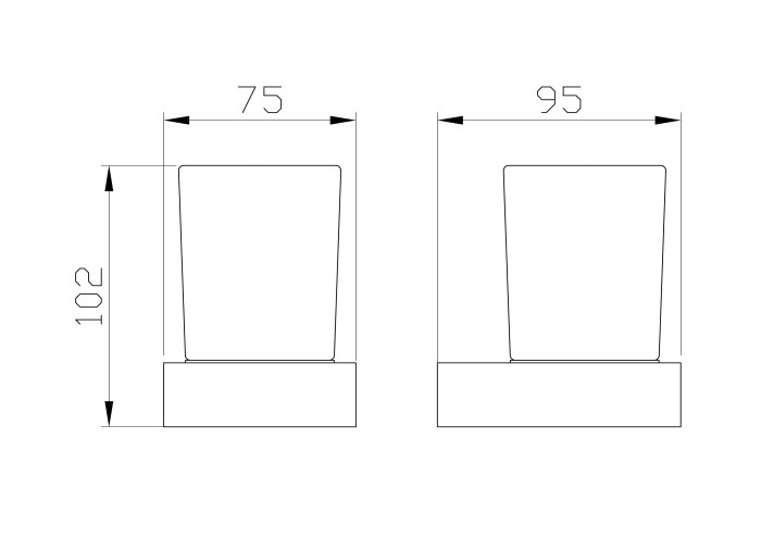 Стакан для зубных щеток с держателем, Wonzon & Woghand Lotte, WW-8321-BGM цвет: графит
