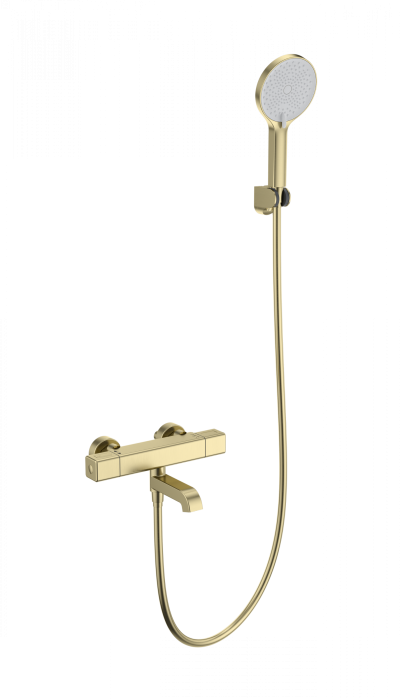 Смеситель для ванны с душем и термостатом, Wonzon &amp; Woghand Stay, WW-B2016-A1-BG цвет: золото