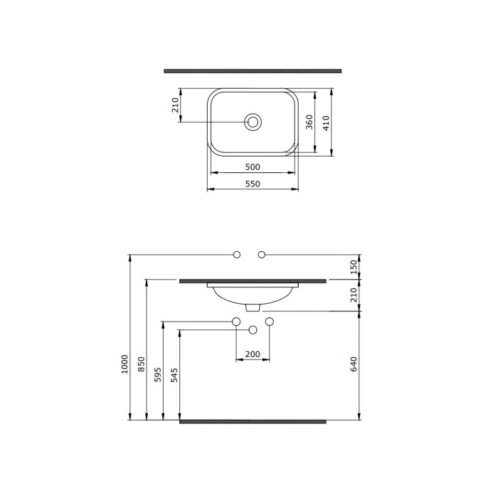 Раковина, прямоугольная, 55x41 BERGES Ego арт. 181006