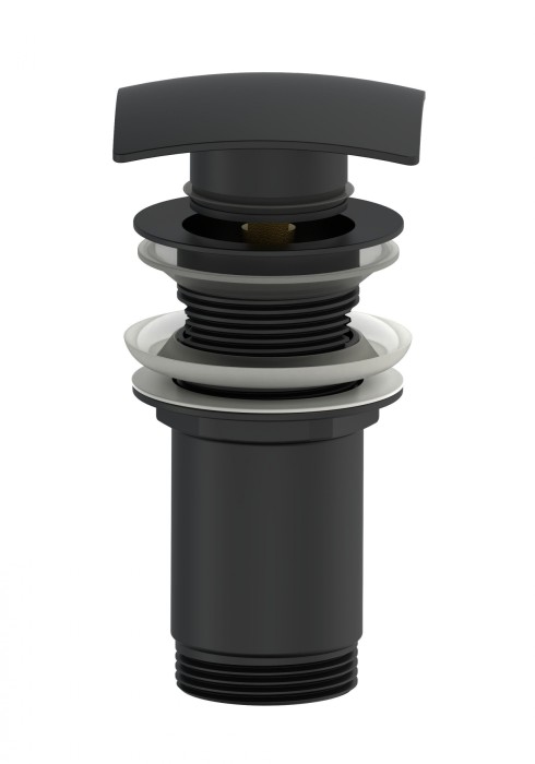 Донный клапан для раковины с переливом 1 1/4, Wonzon &amp; Woghand, WW-88SS08-MB цвет: черный