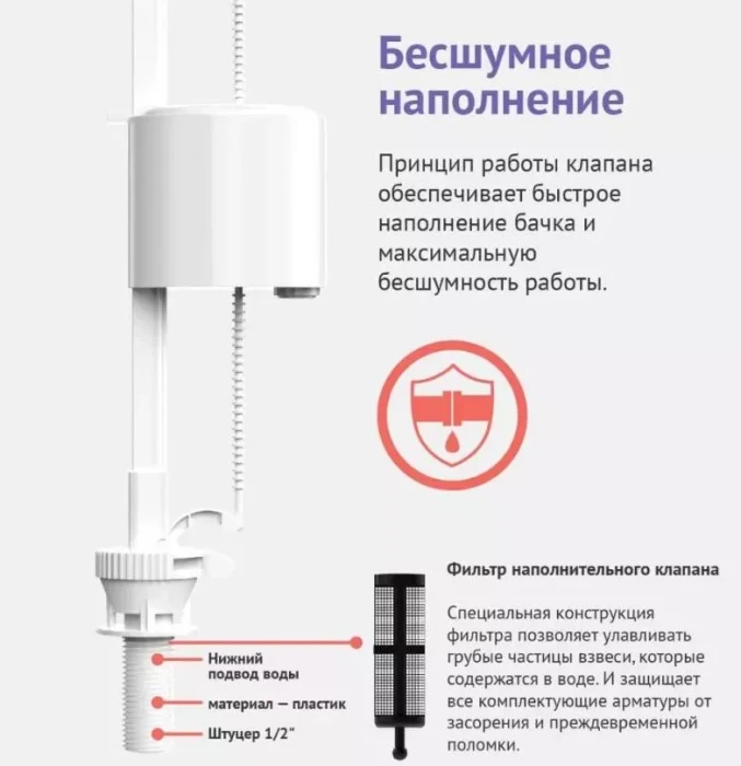 Механизм для бачка сливной BERGES Eko арт. 030315