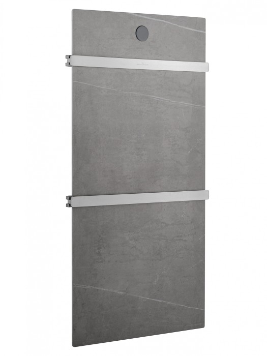 Полотенцесушитель электрический с каменной плитой Серый мрамор, Wonzon &amp; Woghand Stuttgart, WW-A502-BR цвет: никель