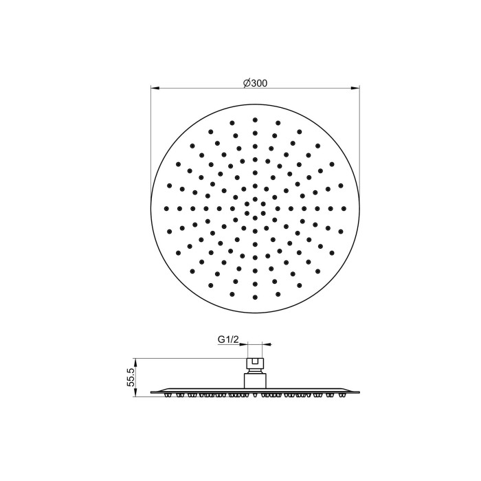 Верхний душ, Wonzon & Woghand, WW-88DP04-BN цвет: никель