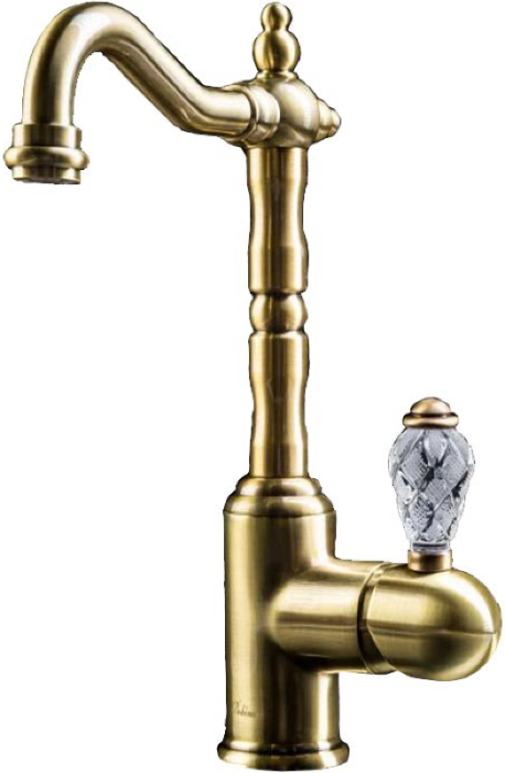 Смеситель для раковины, бронза, Crystal Boheme 302-CRST