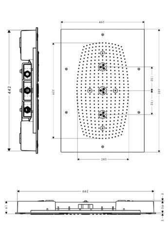 Верхний душ с потолочным креплением скрытого монтажа, без подсветки Raindance Rainmaker Hansgrohe, хром арт. 28417000