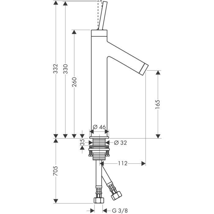 Смеситель для раковины Starck Axor, полированное золото арт. 10123990