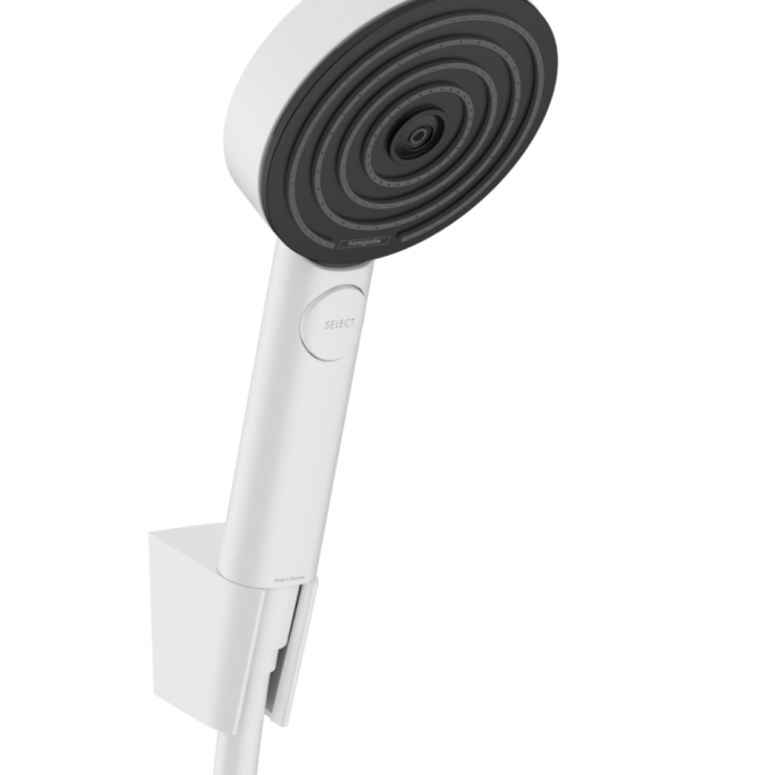 Душевой набор Relaxation с держателем и шлангом 160см Pulsify Select S Hansgrohe, белый арт. 24303700