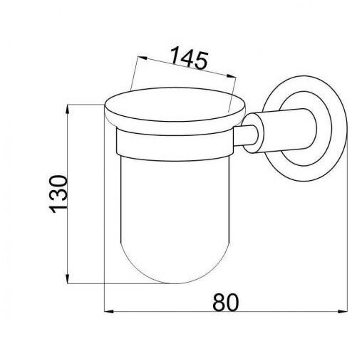 Стакан для зубных щеток, Murano, Boheme 10904-W-BR