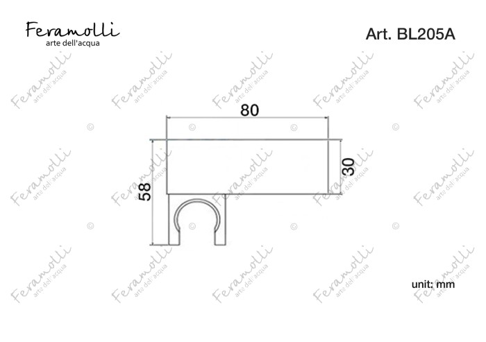 Держатель ручного душа, черный, Tropicale Feramolli - BL205A