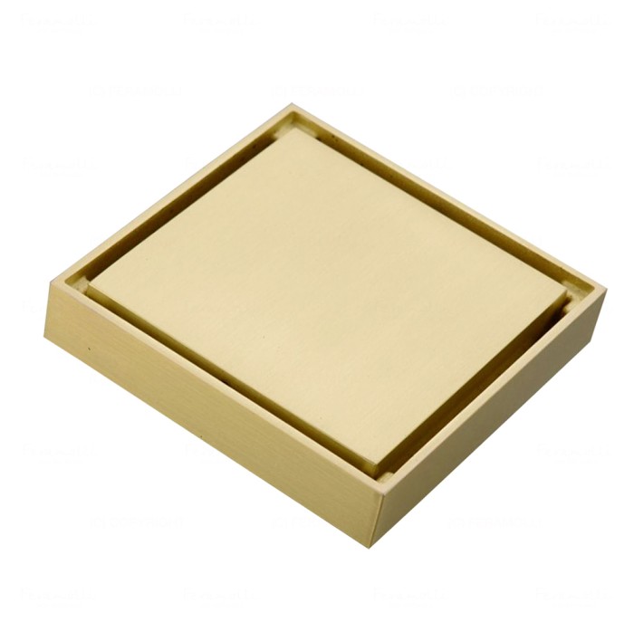Трап для душа 10x10cm, золото, Cubo Feramolli - GL065