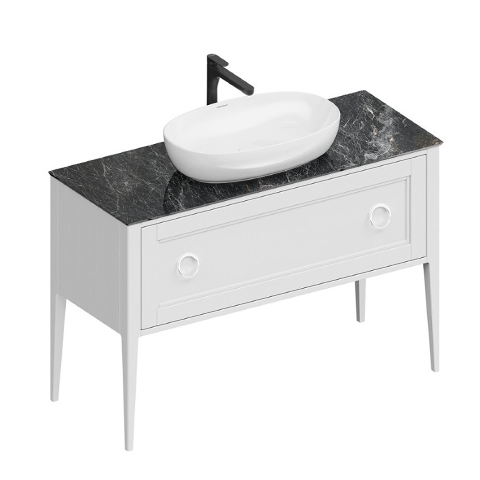 Тумба напольная 1+1 ящик 120см, Plaza classic Kerama Marazzi, белый - PL.CN.120.1+1\WHT.M