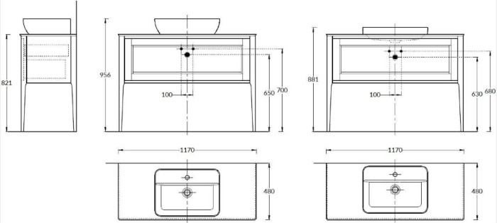 Тумба напольная 1+1 ящик 120см, Plaza classic Kerama Marazzi, белый - PL.CN.120.1+1\WHT.M