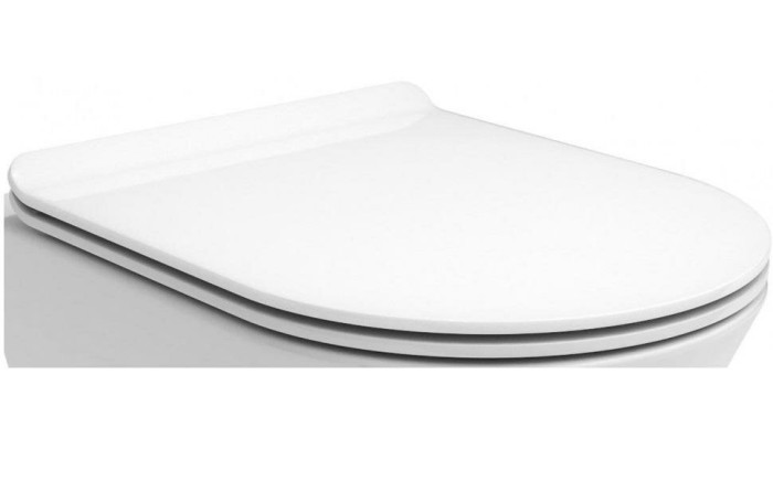 Сиденье Rimless Slim soft close+clip up, Buongiorno Kerama Marazzi, белый - PLMR.seat.02\WHT