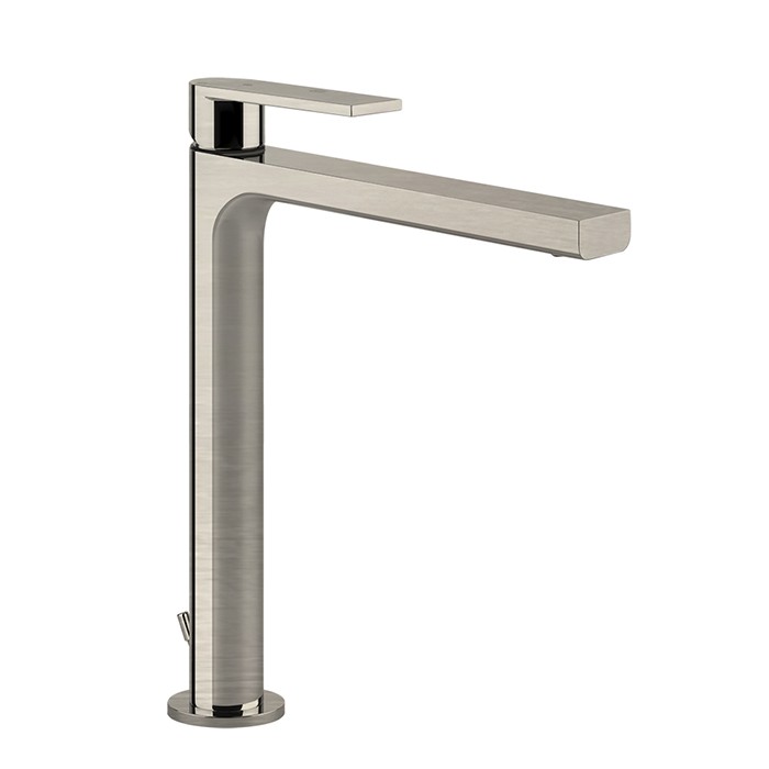 Смеситель для раковины, на 1 отв, высокий, с донным клапаном, Gessi Emporio Via manzoni, finox brushed nickel арт. 38604#149
