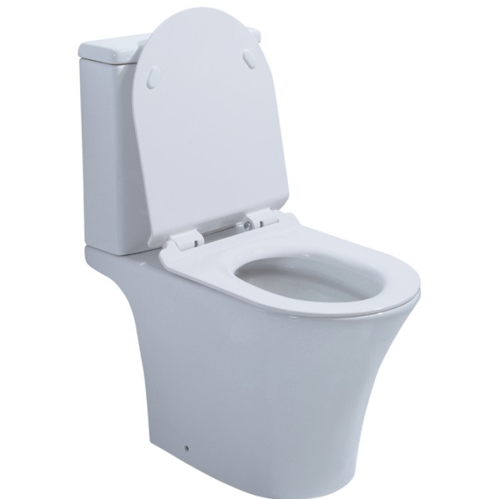 Унитаз-компакт 650х380х790 напольный, безободковый, с быстросъемным сиденьем микролифт, Azario CORSA арт. AZ-8220