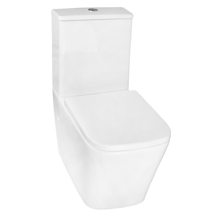 Унитаз-компакт 385х623х792 напольный, безободковый с быстросъемным сиденьем микролифт, Azario Rise арт. AZ-68D