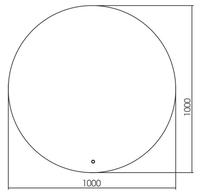 Зеркало Саванна D1000 c подсветкой и диммером, сенсор выкл, Azario Алмина - LED-00002465