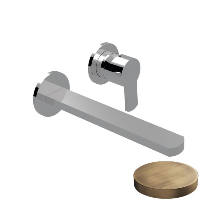 Внешняя часть смесителя для раковины встраиваемого, излив 20 см, без донного клапана, Giulini Surf, бронза матовая арт. 5825-20EPBROP