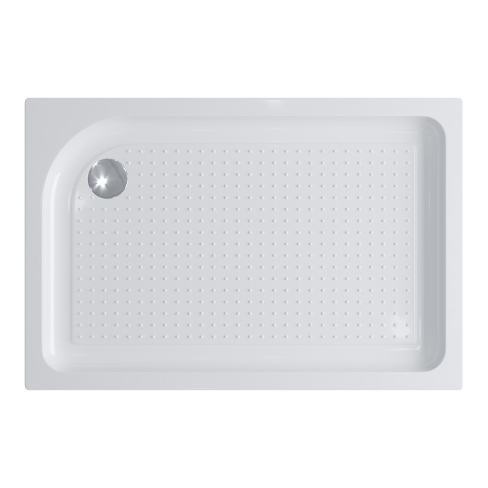 Душевой поддон 100x80x15 BelBagno, глянцевый белый, арт. TRAY-BB-AH-100/80-15-W-L