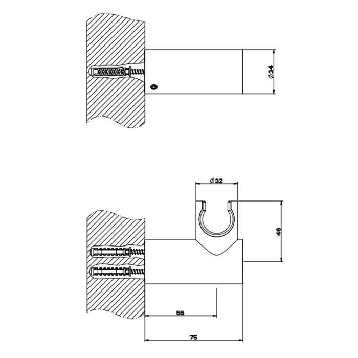 Держатель для душевой лейки поворотный, Gessi 316, brushed black metal pvd арт. 54160#707
