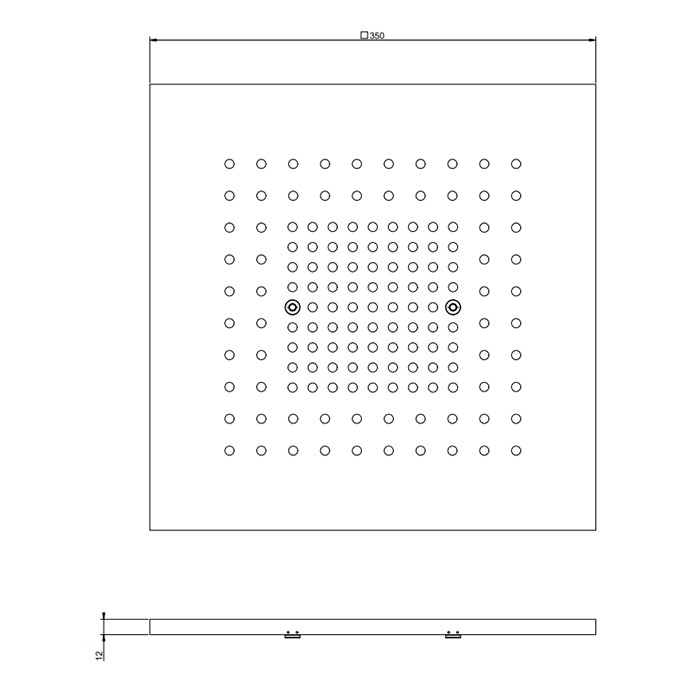 Накладная панель для душевой системы 35х35см., Gessi Minimali, copper pvd арт. 57871#030