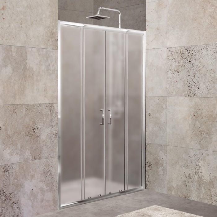Душевая дверь в нишу 150x190 BelBagno, глянцевый хром, Unique арт. UNIQUE-BF-2-150/180-M-Cr