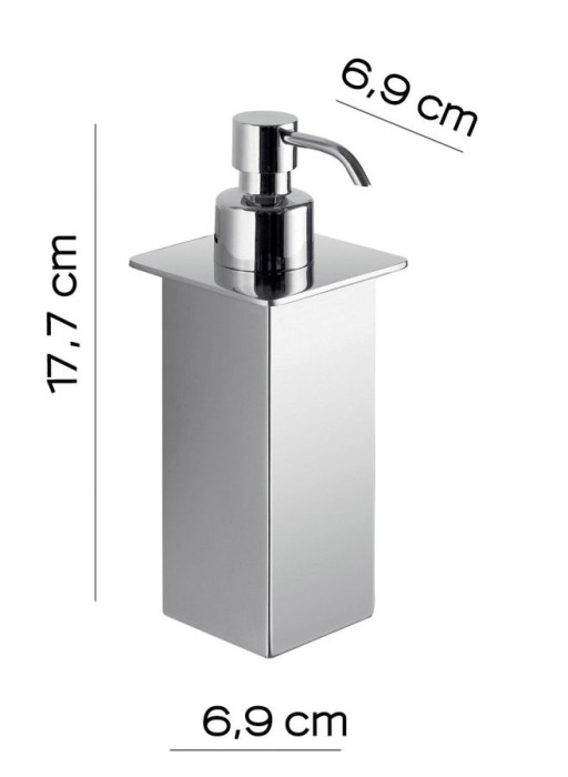 Настольный и настенный металлический дозатор c металлической помпой Colorado Gedy, 38811310(13) цвет: хром