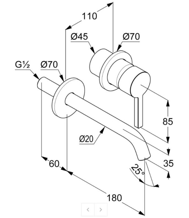 Смеситель для раковины Kludi Nova Fonte Pura черный матовый с внутренней частью арт.202443915 
