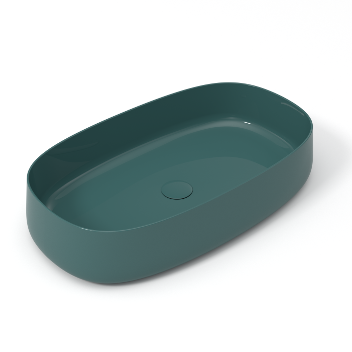 Накладная раковина 70x42x15 см, Olympia ceramica Wave, зеленый глянцевый арт. WAV42RE70031